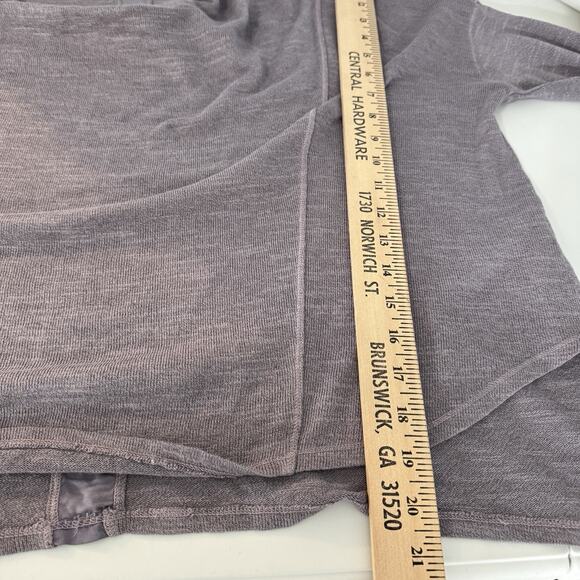 HEATHER Women's Linen Blend Oversized Sweater One Size Dusty Gray Coastal Dolman - Picture 8 of 9